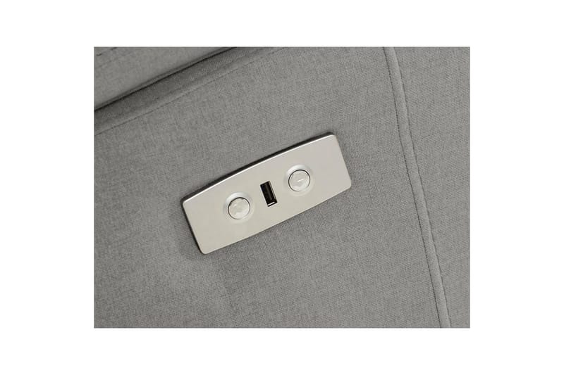 3-sitssoffa Rayland Grå, Sunday tyg, Elektrisk vilstol - Grå, Sunday tyg, Elektrisk vilstol - Möbler - Soffa - 3 sits soffa