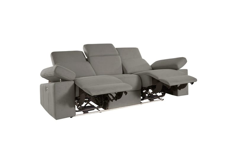 3-sitssoffa Rayland Grå, Sunday tyg, Elektrisk vilstol - Grå, Sunday tyg, Elektrisk vilstol - Möbler - Soffa - 3 sits soffa