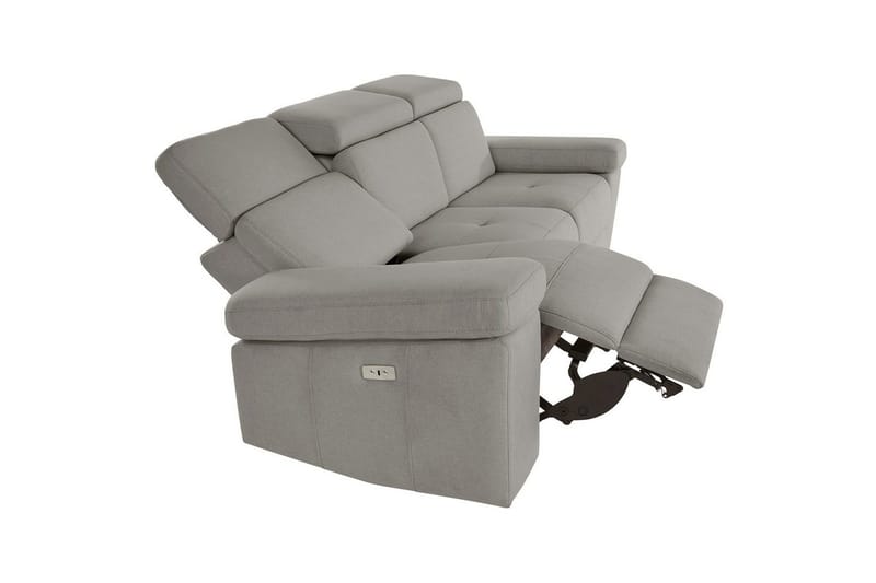 3-sitssoffa Rayland Grå, Sunday tyg, Elektrisk vilstol - Grå, Sunday tyg, Elektrisk vilstol - Möbler - Soffa - 3 sits soffa