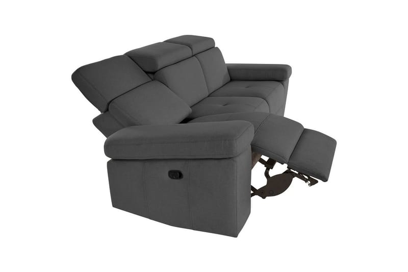 3-sitssoffa Rayland Grå, Sunday tyg, Manuell vilstol - Grå, Sunday tyg, Manuell vilstol - Möbler - Soffa - 3 sits soffa