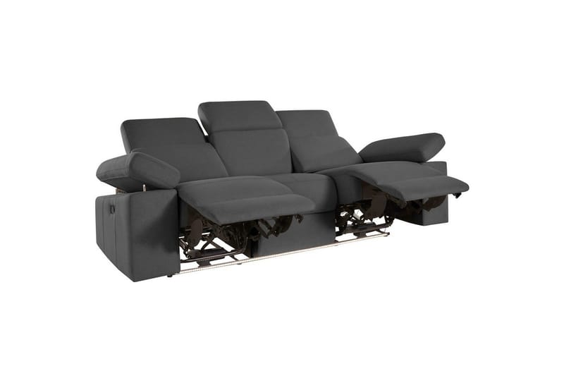 3-sitssoffa Rayland Grå, Sunday tyg, Manuell vilstol - Grå, Sunday tyg, Manuell vilstol - Möbler - Soffa - 3 sits soffa