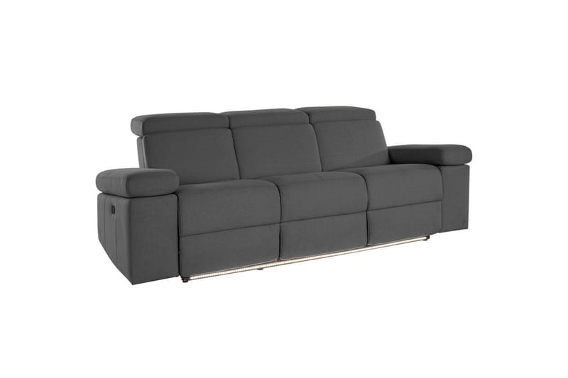 3-sitssoffa Rayland Grå, Sunday tyg, Manuell vilstol - Grå, Sunday tyg, Manuell vilstol - Möbler - Soffa - 3 sits soffa