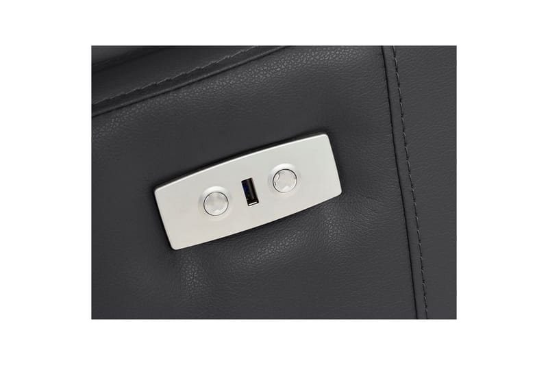 3-sitssoffa Rayland Svart, Läder/PU, Elektrisk vilstol - Svart, Läder/PU, Elektrisk vilstol - Möbler - Soffa - Biosoffa & reclinersoffa