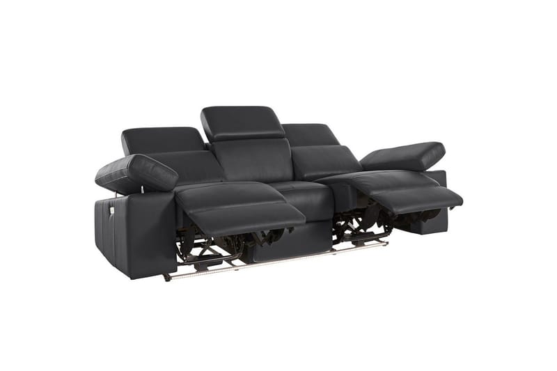 3-sitssoffa Rayland Svart, PU, Elektrisk vilstol - Svart, PU, Elektrisk vilstol - Möbler - Soffa - Biosoffa & reclinersoffa