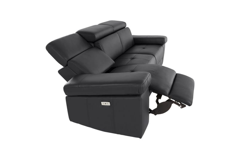 3-sitssoffa Rayland Svart, PU, Elektrisk vilstol - Svart, PU, Elektrisk vilstol - Möbler - Soffa - Biosoffa & reclinersoffa