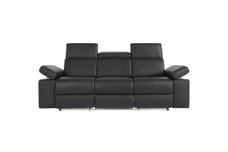 3-sitssoffa Rayland Svart, PU, Manuell vilstol - Svart, PU, Manuell vilstol - Möbler - Soffa - Biosoffa & reclinersoffa