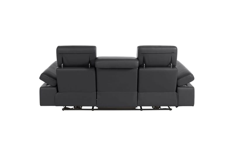 3-sitssoffa Rayland Svart, PU, Manuell vilstol - Svart, PU, Manuell vilstol - Möbler - Soffa - Biosoffa & reclinersoffa