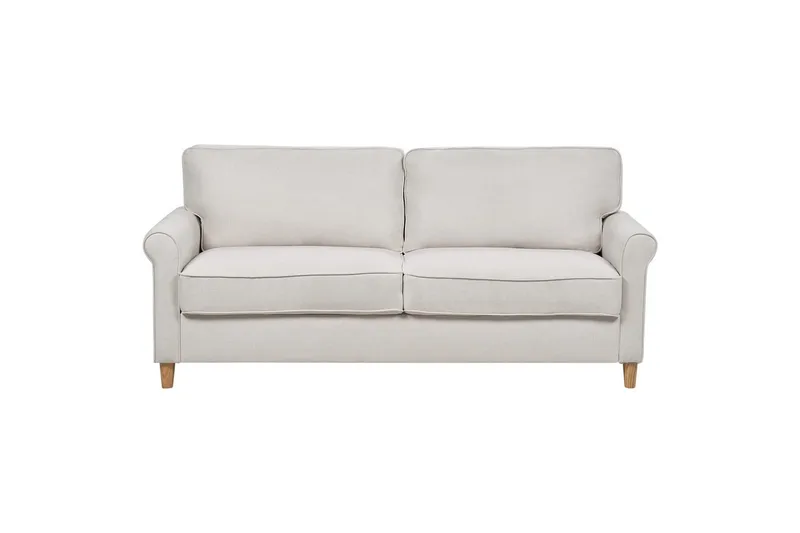 3-sitssoffa Ronneby Beige, ljust trä, Beige, ljust trä