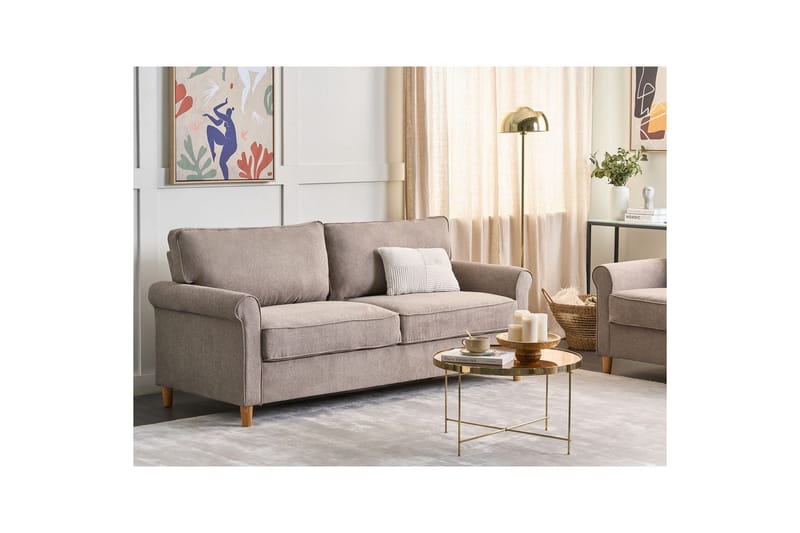3-sitssoffa Ronneby Brunt, ljust trä - Brunt, ljust trä - Möbler - Soffa - 3 sits soffa