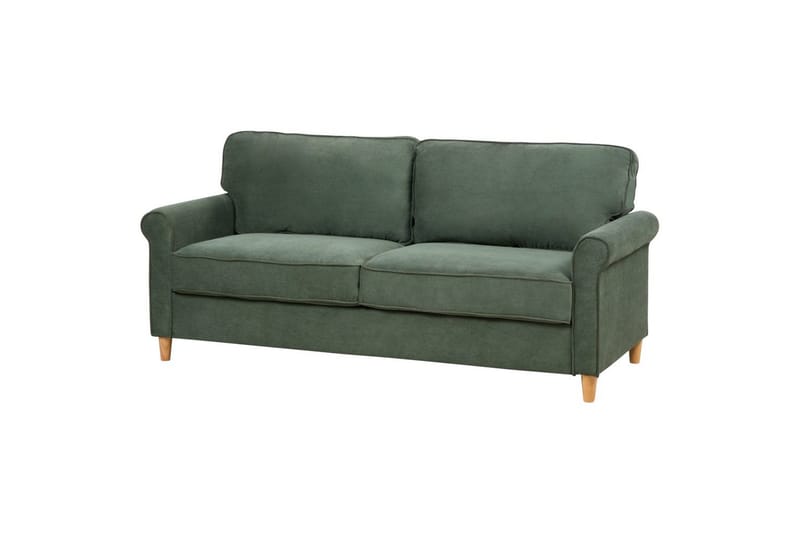 3-sitssoffa Ronneby Grönt, ljust trä - Grönt, ljust trä - Möbler - Soffa - 3 sits soffa