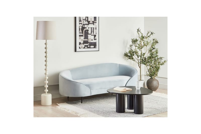 3-sitssoffa Savar Blå, Svart - Blå, Svart - Möbler - Soffa - 3 sits soffa