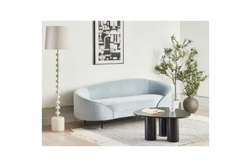 3-sitssoffa Savar Blå, Svart - Blå, Svart - Möbler - Soffa - Sammetssoffa
