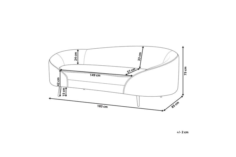 3-sitssoffa Savar Blå, Svart - Blå, Svart - Möbler - Soffa - Sammetssoffa