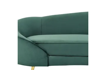3-sitssoffa Savar Grön, guld - Grön, guld - Möbler - Soffa - Sammetssoffa