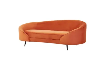 3-sitssoffa Savar Orange, Svart - Orange, Svart - Möbler - Soffa - 3 sits soffa