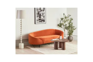 3-sitssoffa Savar Orange, Svart - Orange, Svart - Möbler - Soffa - 3 sits soffa