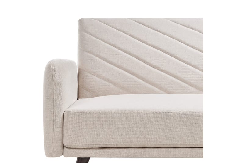 3-sitssoffa Senja Beige, mörkt trä, guld - Beige, mörkt trä, guld - Möbler - Soffa - Bäddsoffa