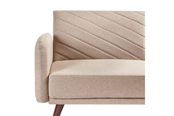 3-sitssoffa Senja Brunt, mörkt trä, guld - Beige - Möbler - Soffa - Bäddsoffa