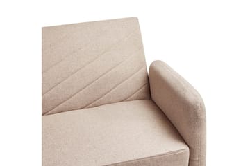3-sitssoffa Senja Brunt, mörkt trä, guld - Beige - Möbler - Soffa - Bäddsoffa