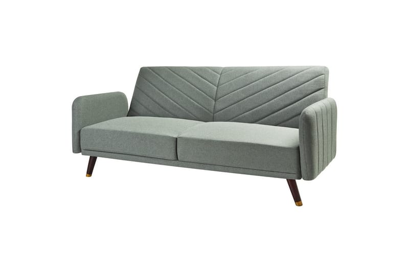 3-sitssoffa Senja Grönt, mörkt trä, guld - Grönt, mörkt trä, guld - Möbler - Soffa - Bäddsoffa