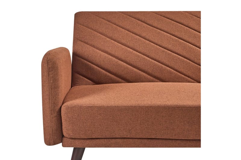 3-sitssoffa Senja Orange, mörkt trä, guld - Orange, mörkt trä, guld - Möbler - Soffa - Bäddsoffa