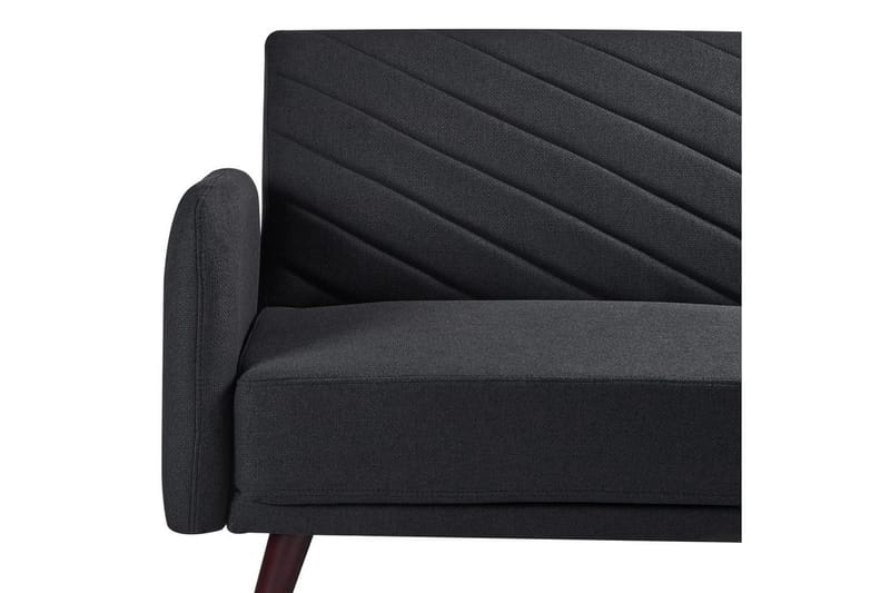 3-sitssoffa Senja Svart, mörkt trä, guld - Svart, mörkt trä, guld - Möbler - Soffa - Bäddsoffa