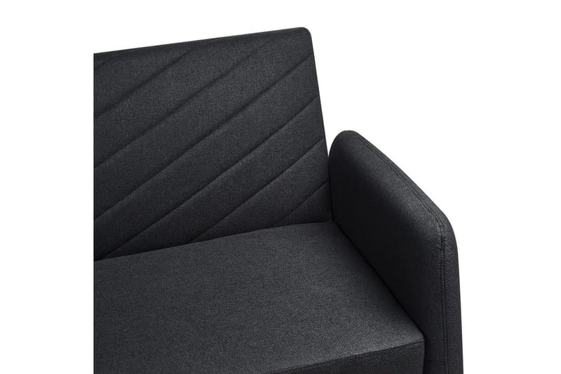 3-sitssoffa Senja Svart, mörkt trä, guld - Svart, mörkt trä, guld - Möbler - Soffa - Bäddsoffa