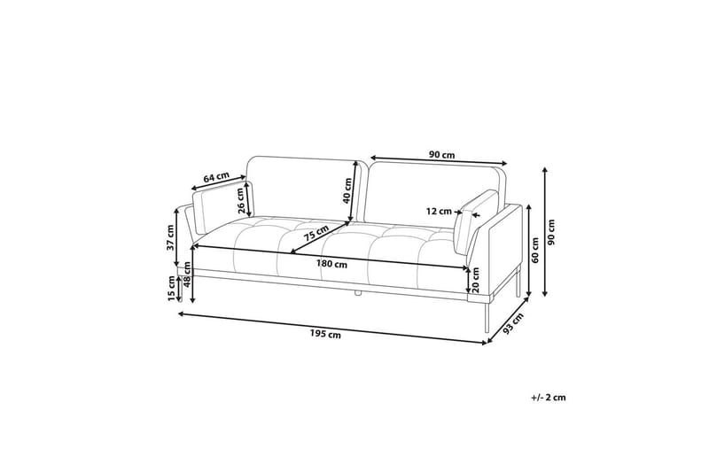3-sitssoffa Skaven Brun - Brun - Möbler - Soffa - 3 sits soffa