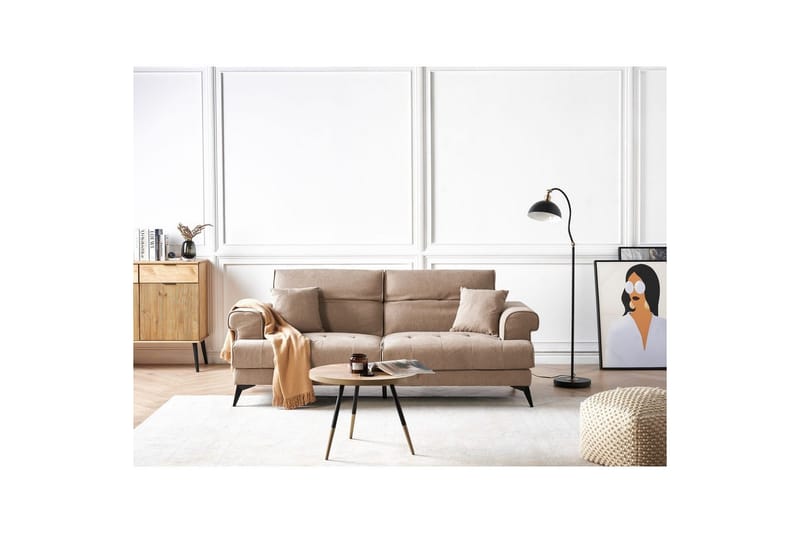 3-sitssoffa Skive Brun, Svart - Brun, Svart - Möbler - Soffa - 3 sits soffa