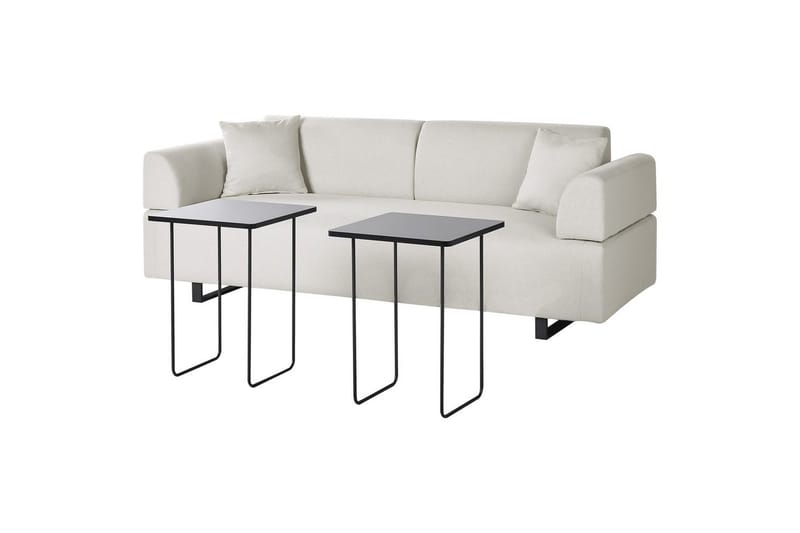 3-sitssoffa Sokna Beige, svart - Beige, svart - Möbler - Soffa - 3 sits soffa
