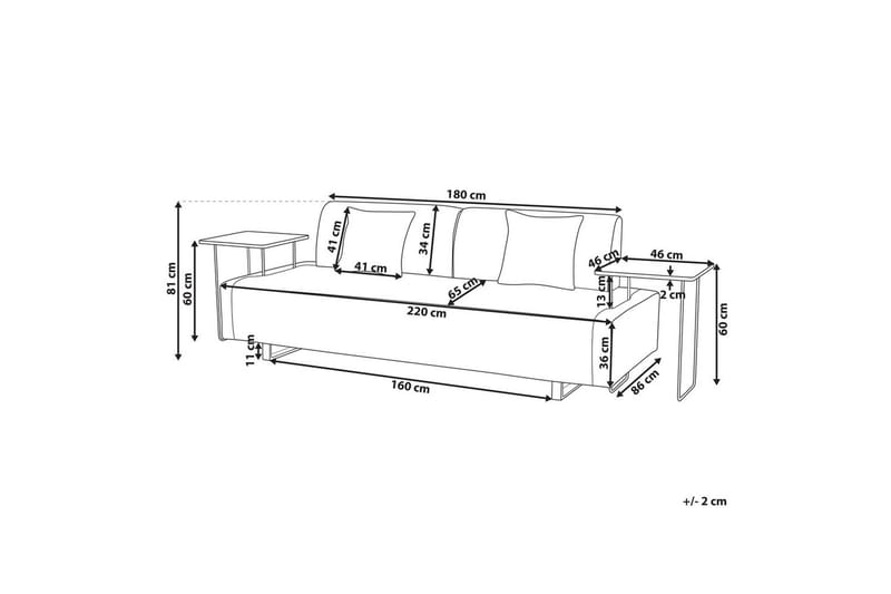 3-sitssoffa Sokna Brun, Svart - Brun, Svart - Möbler - Soffa - 3 sits soffa