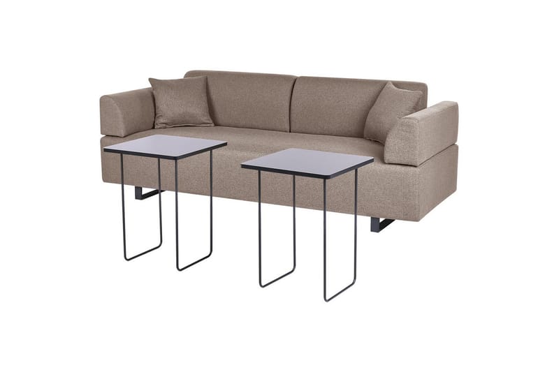3-sitssoffa Sokna Brun, Svart - Brun, Svart - Möbler - Soffa - 3 sits soffa