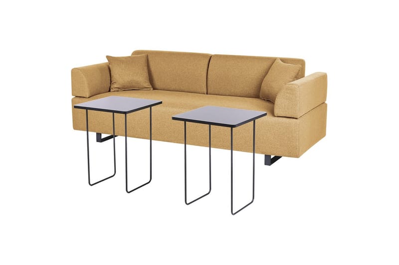 3-sitssoffa Sokna Gul, Svart - Gul, Svart - Möbler - Soffa - 3 sits soffa