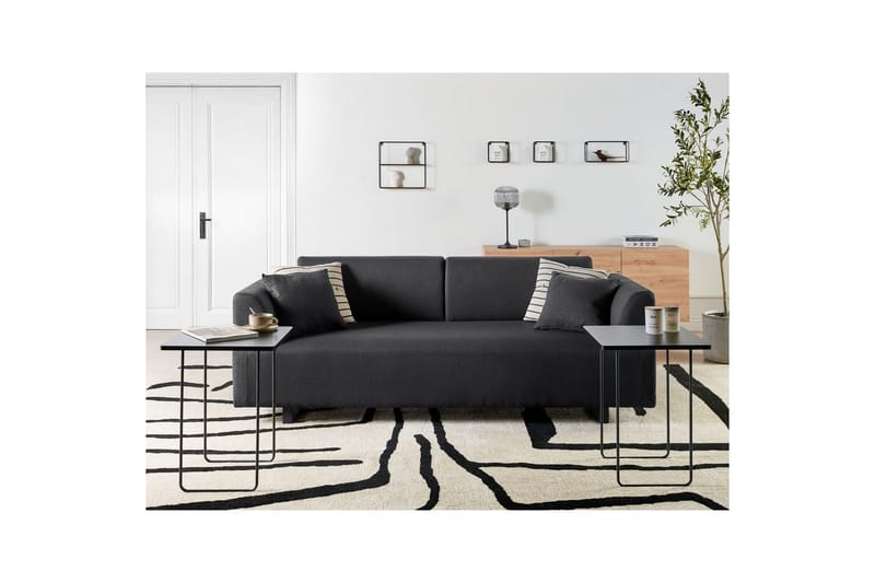 3-sitssoffa Sokna Svart - Svart - Möbler - Soffa - 3 sits soffa