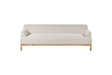 3-sitssoffa Sosjo Beige, ljust trä