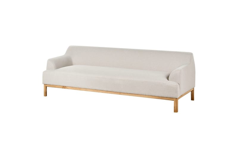 3-sitssoffa Sosjo Beige, ljust trä - Beige, ljust trä - Möbler - Soffa - 3 sits soffa