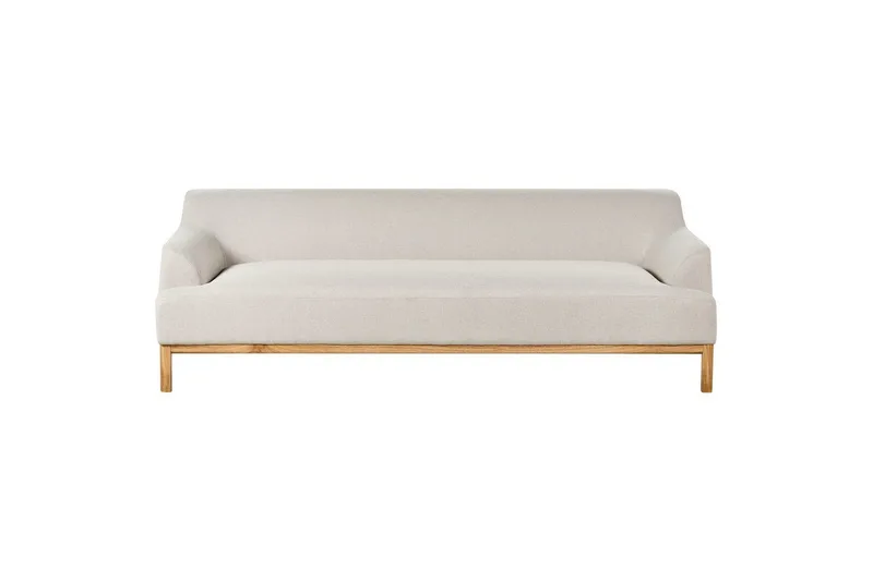 3-sitssoffa Sosjo Beige, ljust trä - Beige, ljust trä - Möbler - Soffa - 3 sits soffa