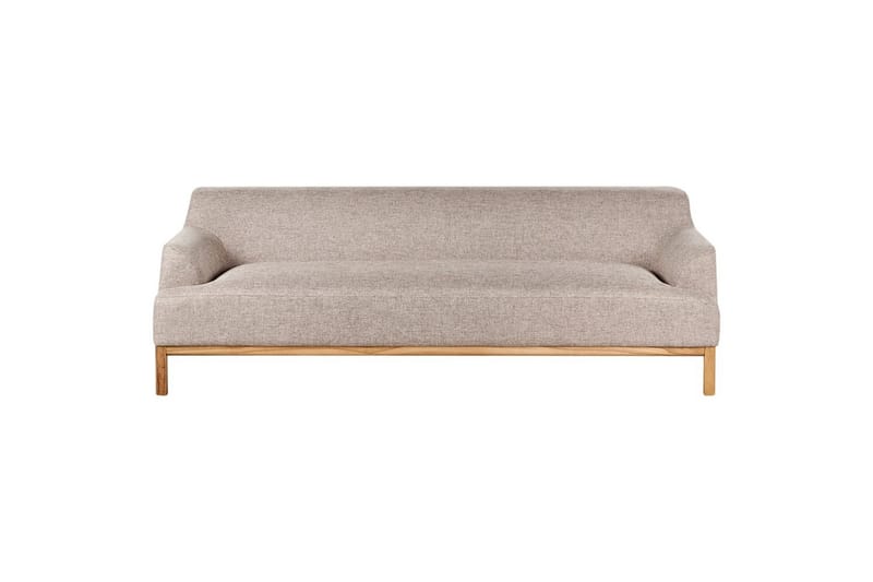 3-sitssoffa Sosjo Brunt, ljust trä - Brunt, ljust trä - Möbler - Soffa - 3 sits soffa