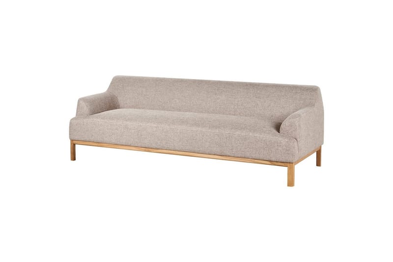 3-sitssoffa Sosjo Brunt, ljust trä - Brunt, ljust trä - Möbler - Soffa - 3 sits soffa