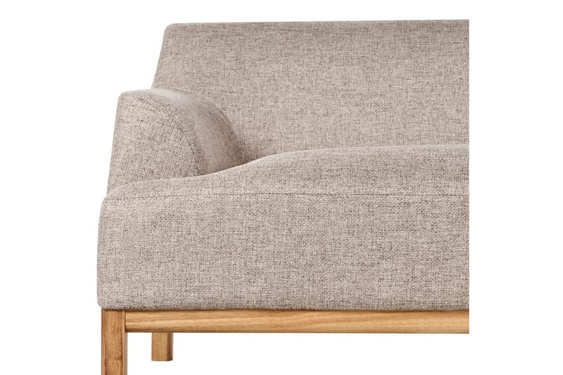 3-sitssoffa Sosjo Brunt, ljust trä - Brunt, ljust trä - Möbler - Soffa - 3 sits soffa