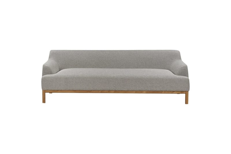 3-sitssoffa Sosjo Grå, ljust trä - Grå, ljust trä - Möbler - Soffa - 3 sits soffa