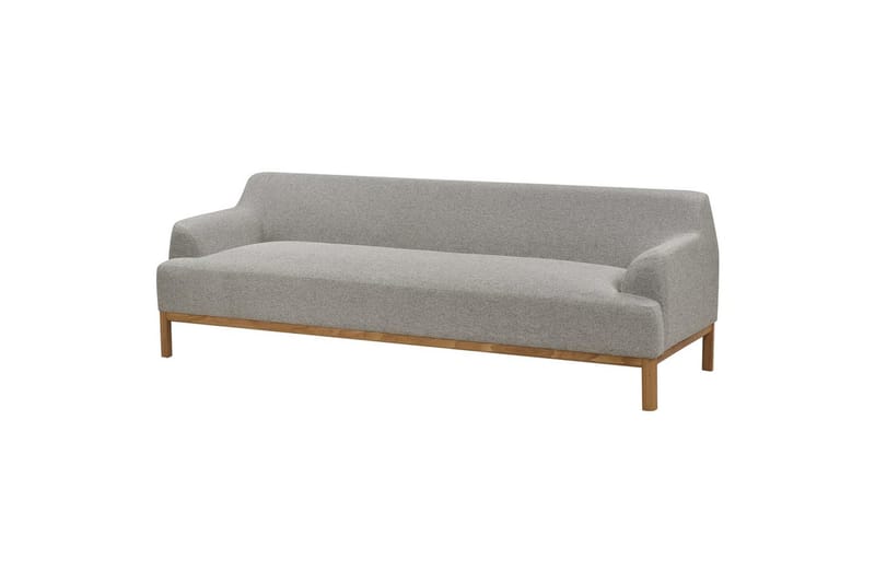 3-sitssoffa Sosjo Grå, ljust trä - Grå, ljust trä - Möbler - Soffa - 3 sits soffa