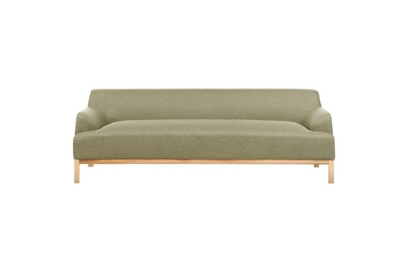3-sitssoffa Sosjo Grönt, ljust trä - Grönt, ljust trä - Möbler - Soffa - 3 sits soffa