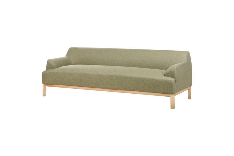 3-sitssoffa Sosjo Grönt, ljust trä - Grönt, ljust trä - Möbler - Soffa - 3 sits soffa