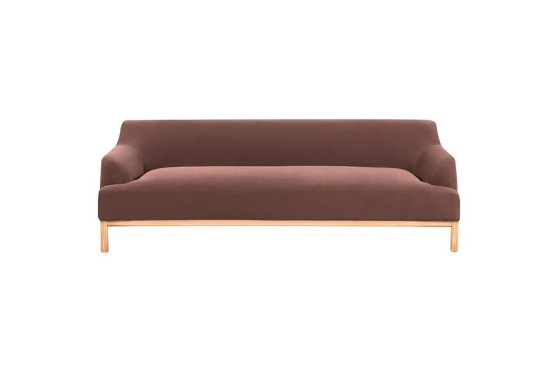 3-sitssoffa Sosjo Rött, ljust trä - Rött, ljust trä - Möbler - Soffa - 3 sits soffa