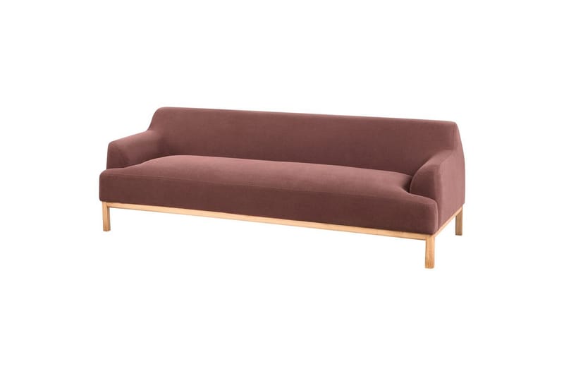 3-sitssoffa Sosjo Rött, ljust trä - Rött, ljust trä - Möbler - Soffa - 3 sits soffa