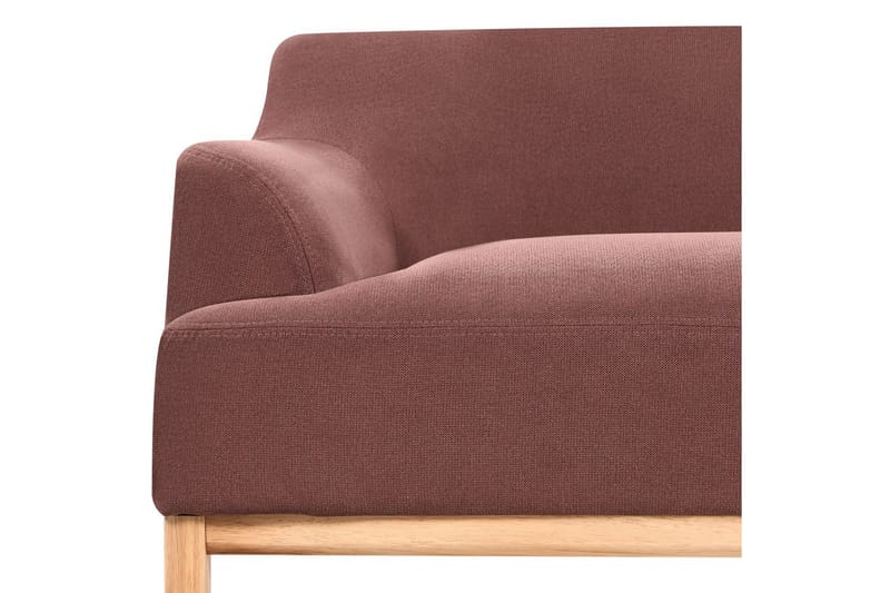 3-sitssoffa Sosjo Rött, ljust trä - Rött, ljust trä - Möbler - Soffa - 3 sits soffa