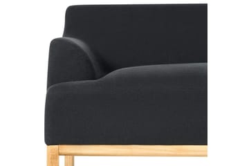 3-sitssoffa Sosjo Svart, ljust trä - Svart, ljust trä - Möbler - Soffa - 3 sits soffa