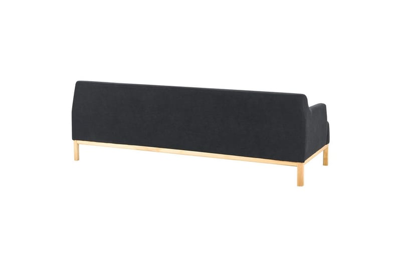 3-sitssoffa Sosjo Svart, ljust trä - Svart, ljust trä - Möbler - Soffa - 3 sits soffa