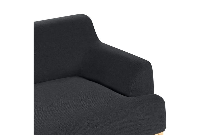 3-sitssoffa Sosjo Svart, ljust trä - Svart, ljust trä - Möbler - Soffa - 3 sits soffa